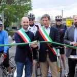 Carrara inaugura ponte parmignola: sindaco zubbani+ sindaco Cavarra